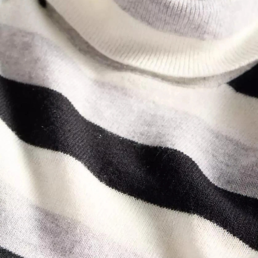 Charter Club Cashmere Multi-Striped Turtleneck Sweater|Size L - Picture 4 of 10